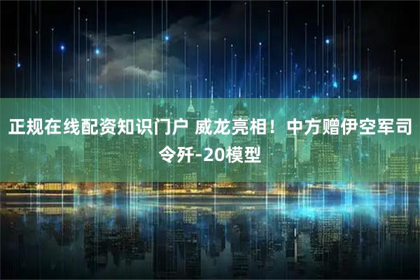 正规在线配资知识门户 威龙亮相！中方赠伊空军司令歼-20模型