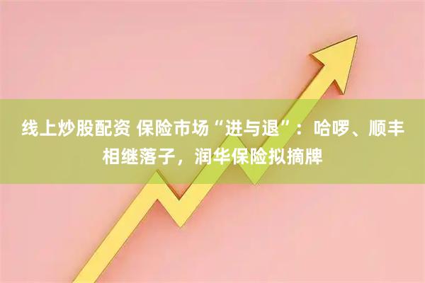 线上炒股配资 保险市场“进与退”：哈啰、顺丰相继落子，润华保险拟摘牌